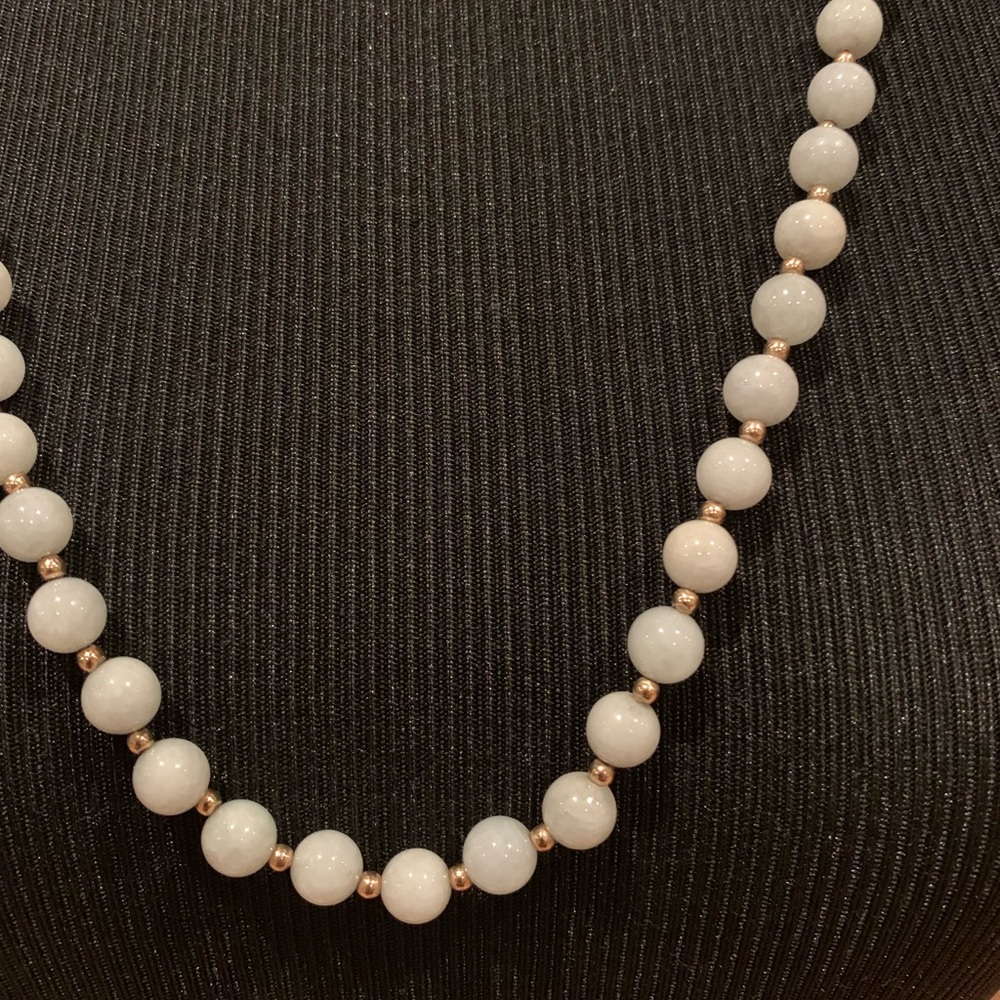 Jadeite - Light Green Beaded Jade Necklace